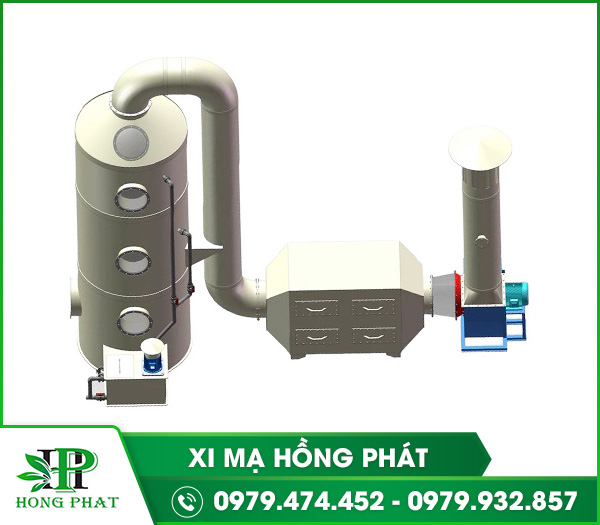 Tháp xử lí khí thải chất liệu PP